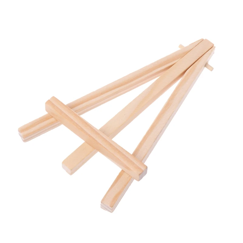 D5QC Mini Wooden Tripod Easel Display Painting Stand Card Canvas Holder Wedding Party