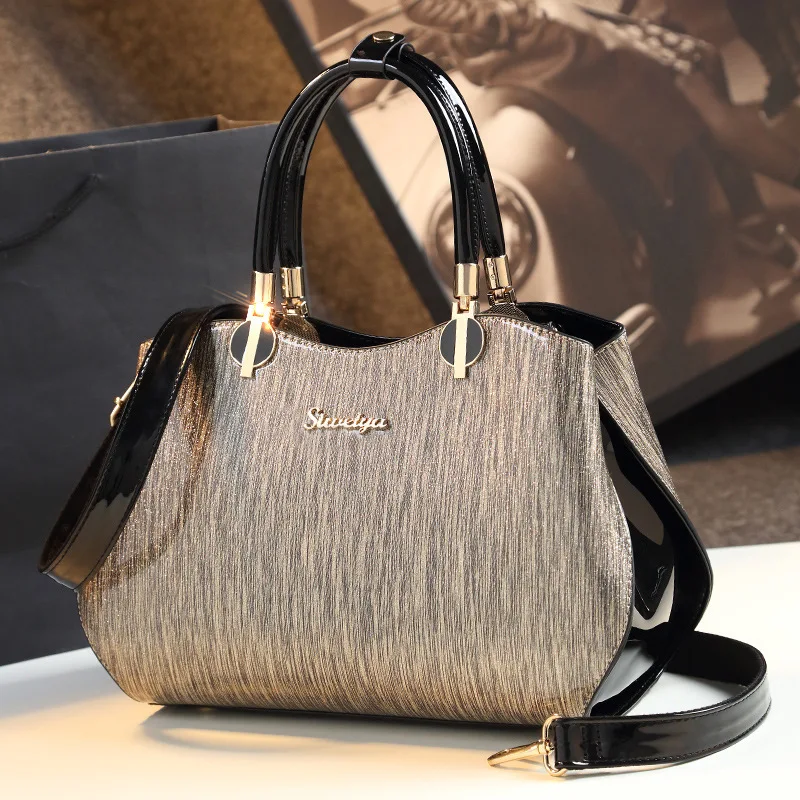 2022 New korean style simple pillow shoulder bags handbags women famous brands top handle bag patent leather messenger clutch