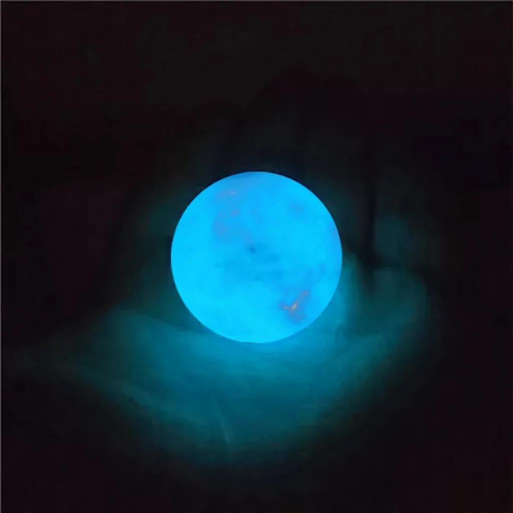 35mm Blue Luminous Quartz Crystal Sphere Ball Glow In The Dark Stone Glowing Stone For Christmas Halloween Accessories 1pcs