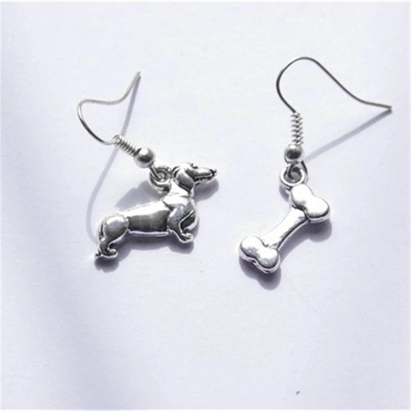 Dachshund Earrings, Dog Bone Earrings, Dachshund Stud Earrings, Dog Jewelry, Dachshund Jewelry, Dachshund Gifts for Her