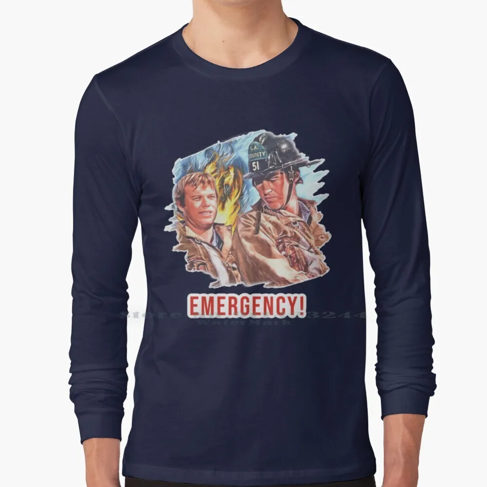 Desoto And Gage-Camiseta de manga larga de algodón 100%, programa de televisión de emergencia, Roy Johnny Squad 51, bomberos del país