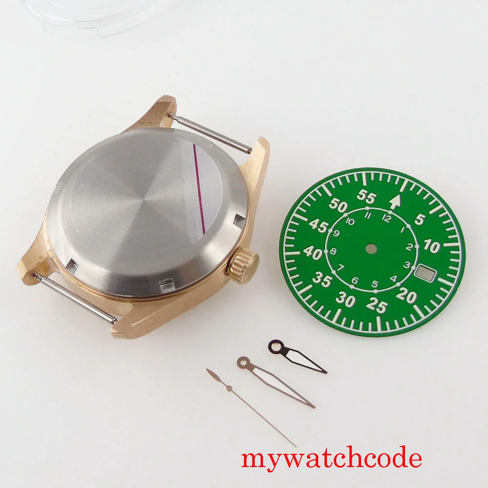 Caja de reloj con movimiento automático, accesorio de cristal de zafiro, resistente al agua hasta 200m, esfera luminosa, piezas de reloj, Cusn8, NH35
