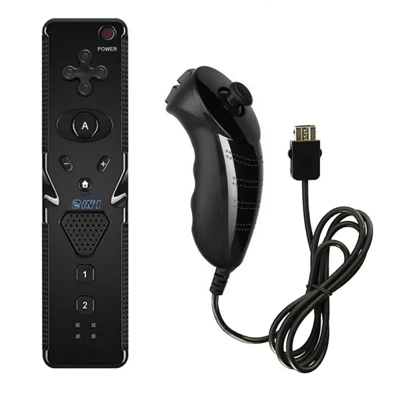 Controle Remoto para Wii Gamepad, Built-in Motion Plus, Capa de Silicone, Alça de Mão, Comando, Novo, 1PC