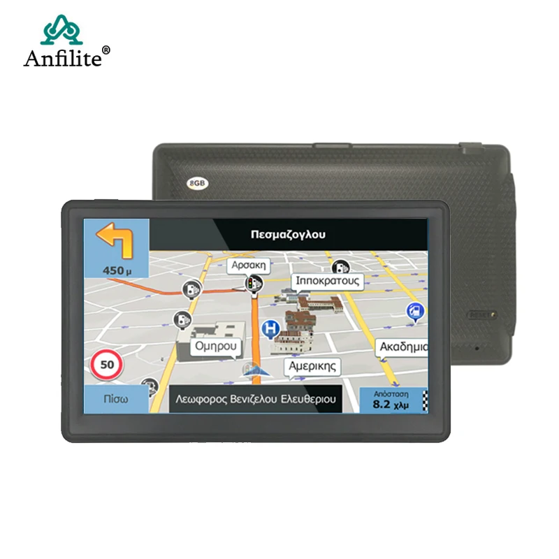 

Anfilite 7 inch Touch Screen 800*480 truck Sunshade Sat Nav MTK vehicle 800MHZ 3D vehicle car GPS Navigation Europe Map