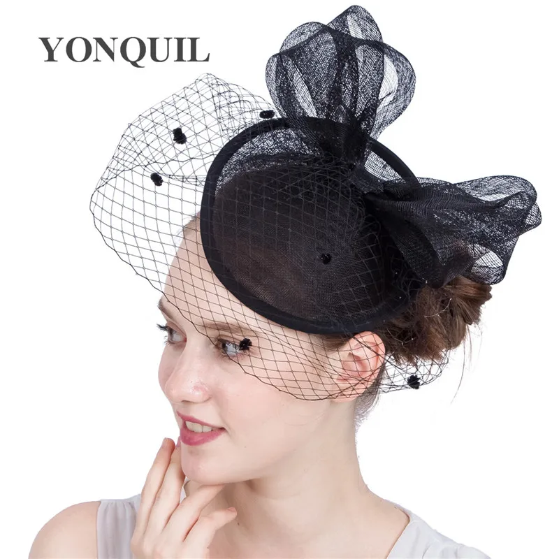 

Elegant Wedding Cocktail Hats For Women Nice Big Bowknot Design Banquets Ladies Summer Occasion Event Race New Arrival 17 Colors