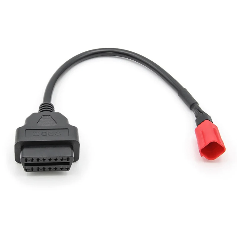 6 Pin to OBD2 อะแดปเตอร์วินิจฉัยสําหรับ Moto Guzzi Piaggio Vespa เครื่องยนต์รถจักรยานยนต์การวินิจฉัยความผิดพลาดและเครื่องตรวจจับ Connector