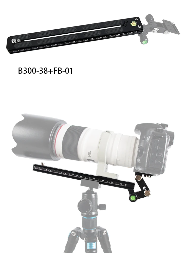 Kamera-Entriegelungsplatte, Teleobjektiv-Halterung, Schnellwechselplatte, Aluminium-Langschienenführung für Arca Swiss DSLR-Kamera mit 3/8 1/4 – Detail 3