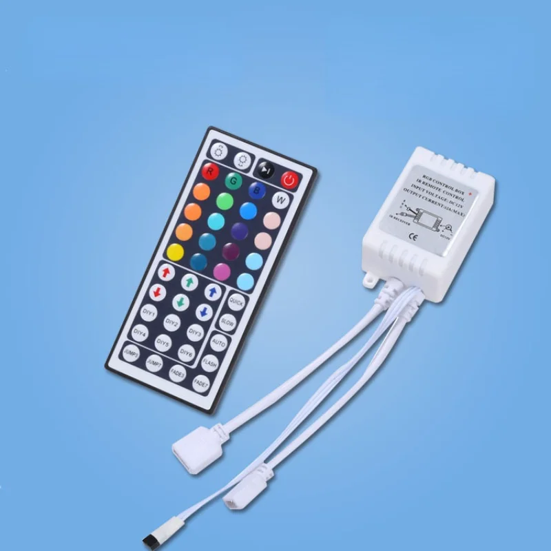 Led controlador 44 teclas led ir rgb controlador luzes led controlador ir remoto dimmer dc12v 6a para rgb 3528 5050 led strip 12v