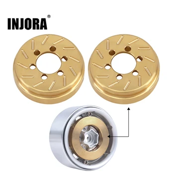 INJORA 2PCS פליז 63g פנימי משקל נגד עבור 1.9 2.2 אינץ גלגל חישוקים צירי SCX10 90046 TRX4 TRX6 VS4-10 RC מכונית