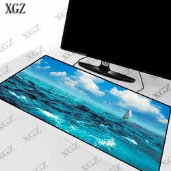 XGZ Sailing Ship In The Sea Cloud Scenery Gaming Keyboard Mouse Pad Large Computer Lock Edge Mousepad Desk Mat for LOL Dota XXL