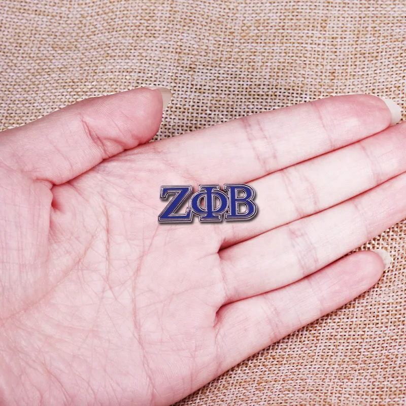 Zeta Phi Beta Letter Cloisonné Enamel Pin 1920 Greek Sorority Jewelry Gift for Finer Women