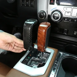 For Toyota Tundra/Sequoia 2007-2021 ABS Carbon Fiber Color Car Gear Shift Knob Head Cover Trim Sticker Interior Accessories