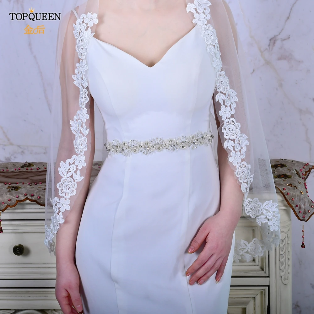 TOPQUEEN S232 Wedding Belt Bridal Pearl Rhinestone Applique Decoration High Quality Women Ladies Flower Gown Dress Sash Handmade