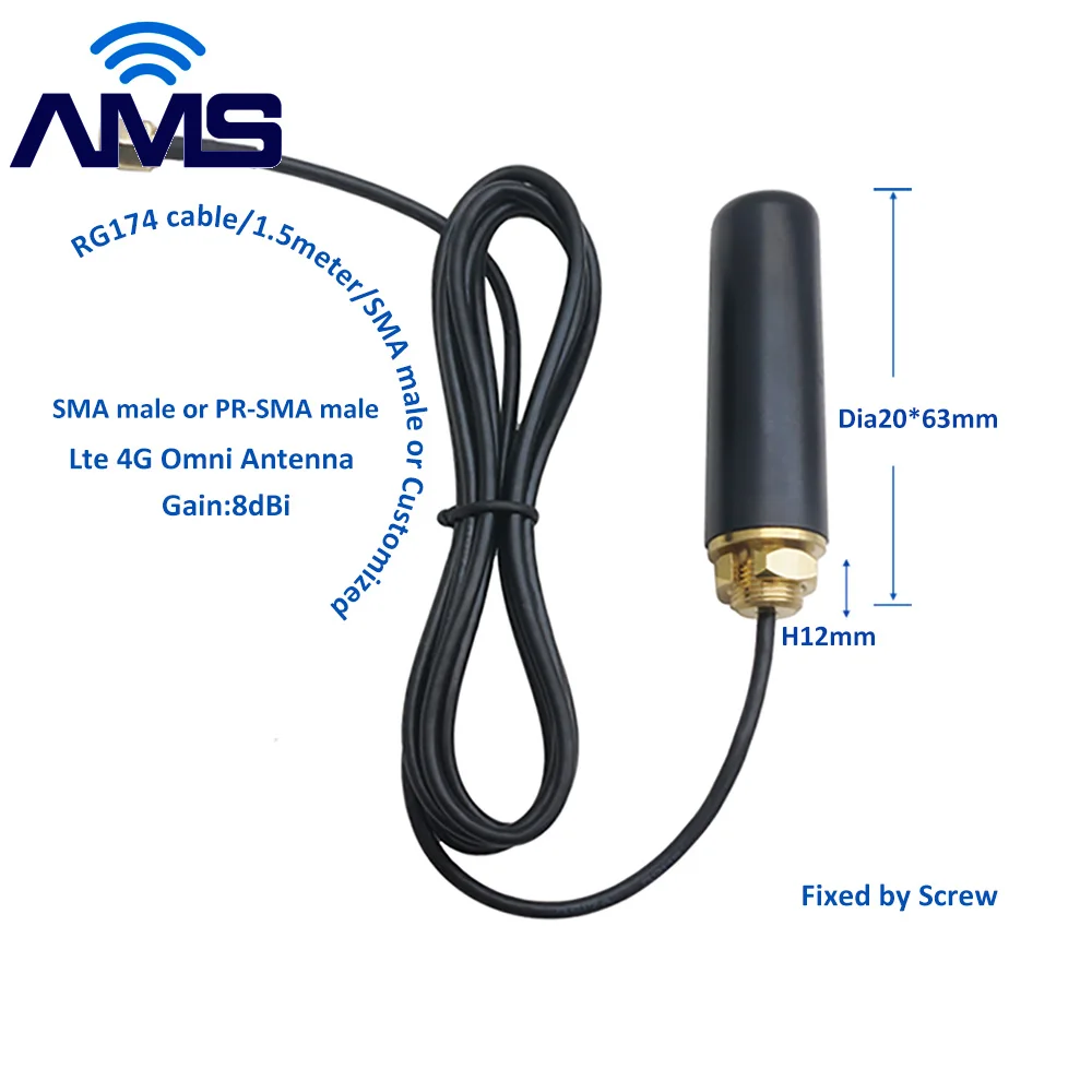 AMS Factory Wholesale New Cabinet 2.4G 433M GSM GPRS 5.8G DTU High Gain 8dBi lte Outdoor Waterproof Wifi Project Antenna 4G/5G