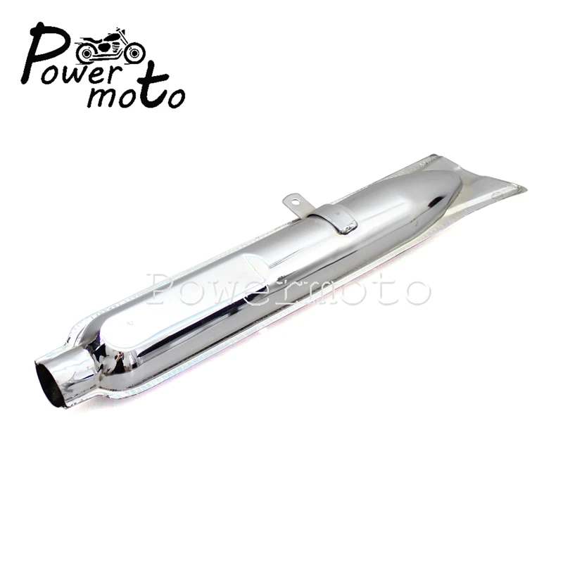 Chrome Black Fishtail Exhaust Muffler Pipe Ural Side Car Silencer For BMW M72 K750 R75 R61 R71 R12 Cafe Racer