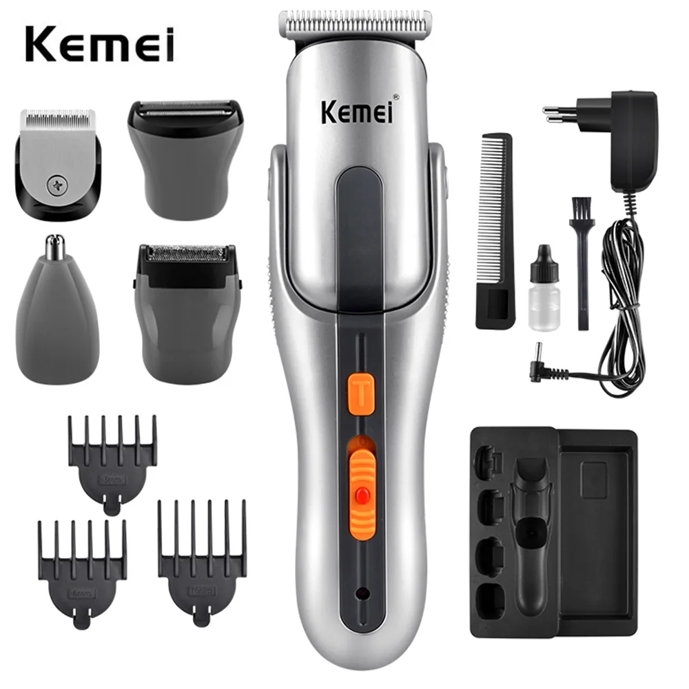 

Kemei 680A Multifunction 5 In1 Electric Hair Clipper Body Trimmer Shaver Cordless Grooming Kit Razor Hair Cutting Machine Cutter