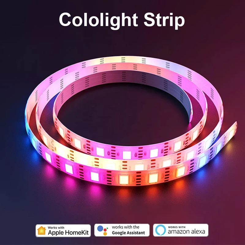 Cololight LED Light Strip RGB Ambient Lighting Rope Music Sync Smart Controlled Compatible with Siri Alexa Google Assistant