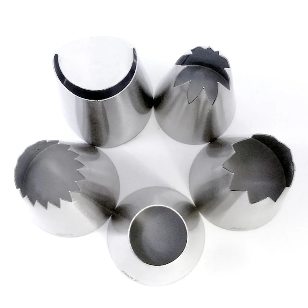 5Pcs/set Cream Nozzles Pastry Socket Extra Large Cupcake Paper Cups Cake Decorating Tools for Pastry Piping Bag Baking