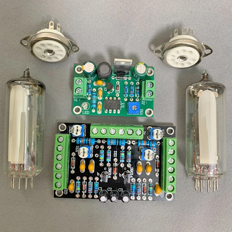 6E2 Cat Eye Tube Driver Board Kit Dual Channel Fluorescence Level Indication Driver Amplifier DIY Kit Modification