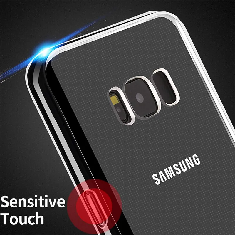 Ultrathin Silicone Transparent TPU Phone Cases for Samsung Galaxy S8/S8 Plus S8Plus Back Cover Camera Protective SamsungS8Plus