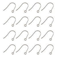 100pcs 304 Stainless Steel Earring Hooks Ear Wire for DIY Jewelry Making Earring Accessories 18x15x0.8mm Hole: 2mm