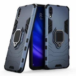 Vivo V11 케이스 충격 방지 링 스탠드 범퍼 실리콘 + PC 전화 커버, Vivo V11 V11i V 11 11i VivoV11 VivoV11i 1806 1804