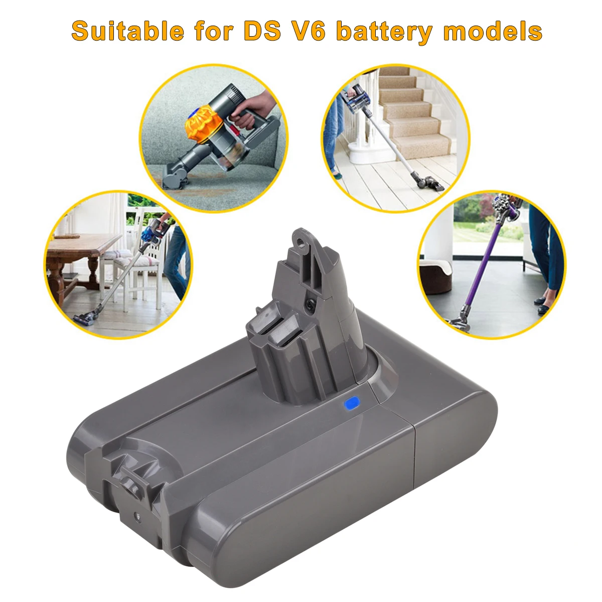 1Pcs Original.Dyson.3000mAh.21,6V Bateria de litio para.Dyson.V6.DC62 DC58 DC59 SV09 SV07.piezas.de aspiradora.Sony.las celulas.