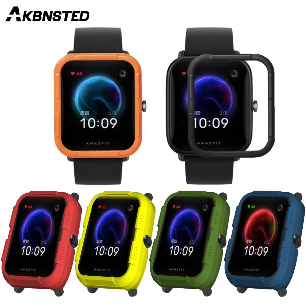 AKBNSTED PC High Quality Hard Watch Protective Shell For Xiaomi Huami Amazfit Bip U/Bip Smart Watch Case For Amazfit Pop Watch