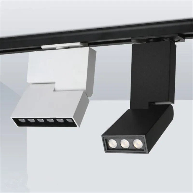 

6W 12W COB LED Track Spotlight Ceiling Mounted Rail Lamp Decorative For Shop Lighting