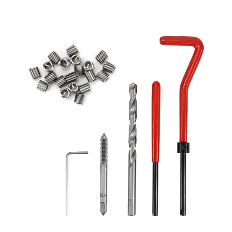 Metric Thread Repair Kit M5 M6 M8 M10 M12 Thread Tool Spanner Wrench Inserts Drill Tap Set For Restoring Damaged Repair Tools