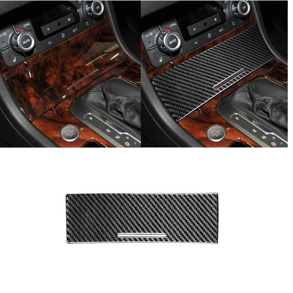 

Carbon Fiber Ashtray Cover Sticker Trim Sticker For VW Volkswagen Touareg 11-18