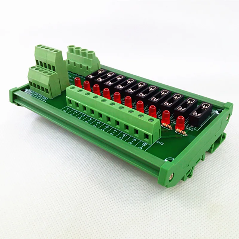 Fuse Module,DIN Rail Mount 10 Position Fuse Power Distribution Module.