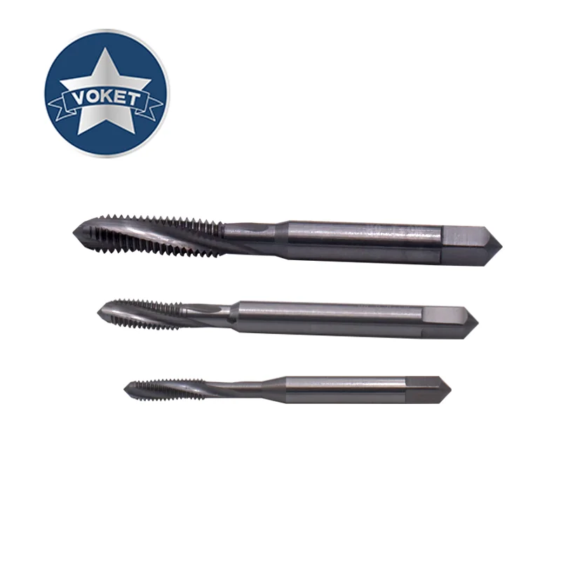 Metric Tungsten Steel Spiral Fluted Tap M2 M2.5 M3 M4 M5 M6 M8 M10 M12 X0.5 X0.7 X0.8 Machine Screw Thread Taps For HRC 55°- 62°