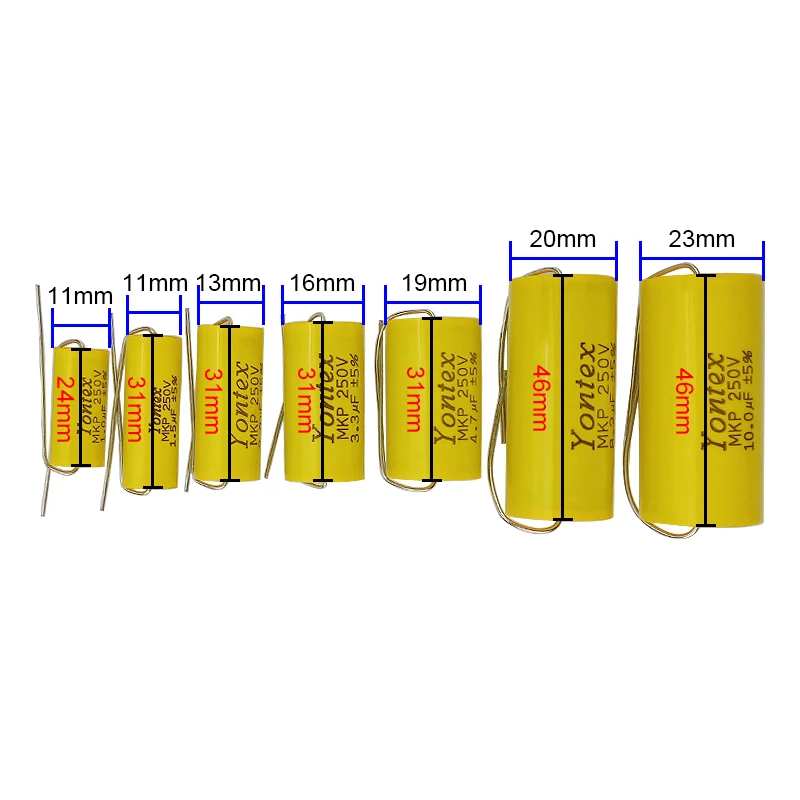 GHXAMP MKP Condensatore di capacità crossover per altoparlante 1.0uF-10uF/250V MKP Filettatura a film metallico per accessori audio HIFI 1pz