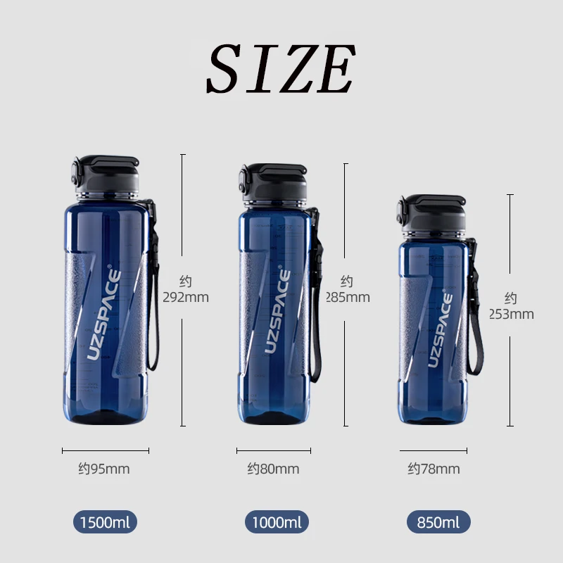 Sports Water Bottle BPA Free Plastic Water Bottles With Leak Proof Flip Top Lid Lightweight Clamshell Fashion Personality