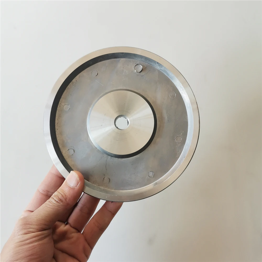 Disco de polimento de alumínio 6 "150mm, roda abrasiva plana para máquina de moagem com gema, máquina de lençóis faciais