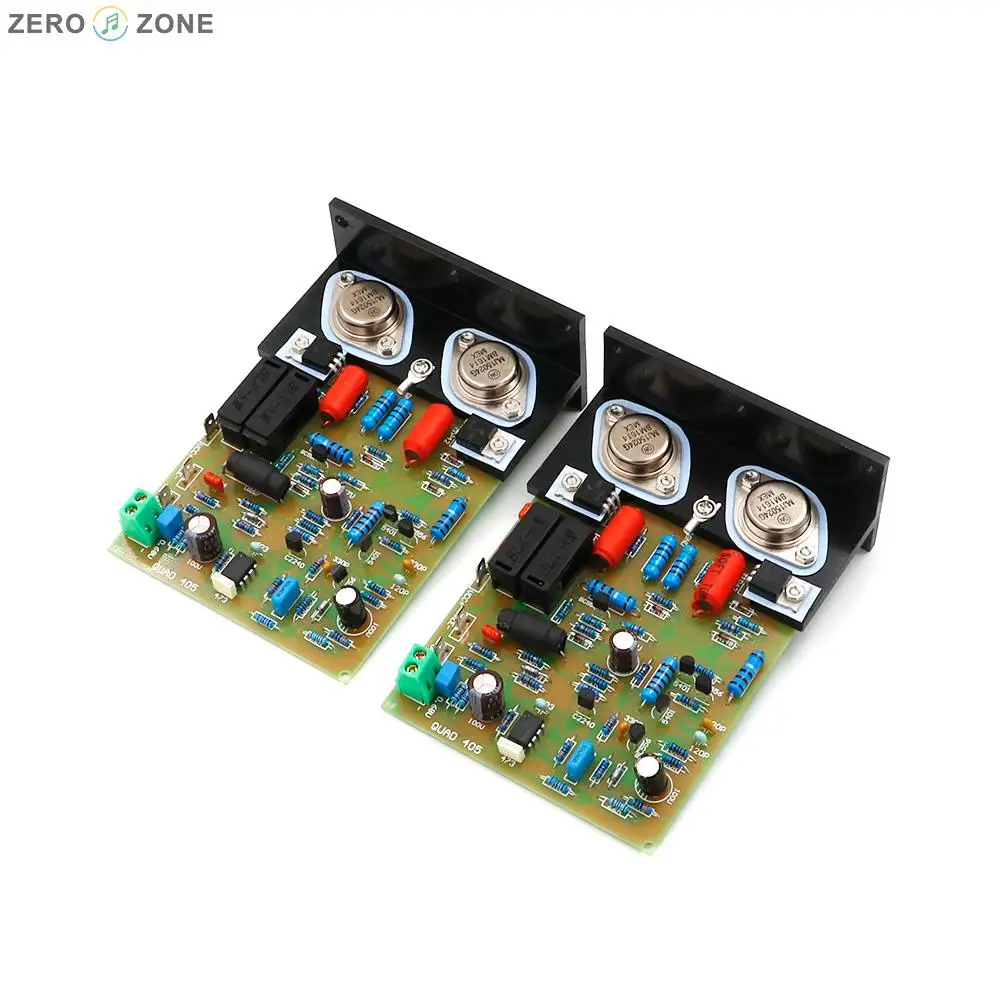 Hifi QUAD-405 CLONE Amplifier board /Pcb/ kit MJ15024+Angle aluminum (2 channel) 100W*2 AMP