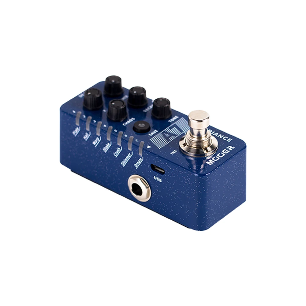 MOOER A7 AMBIANCE REVERB PEDAL 本体 Mooer A7 AMBIENT Reverb Guitar Pedal Built-in 7 Reverb Effects