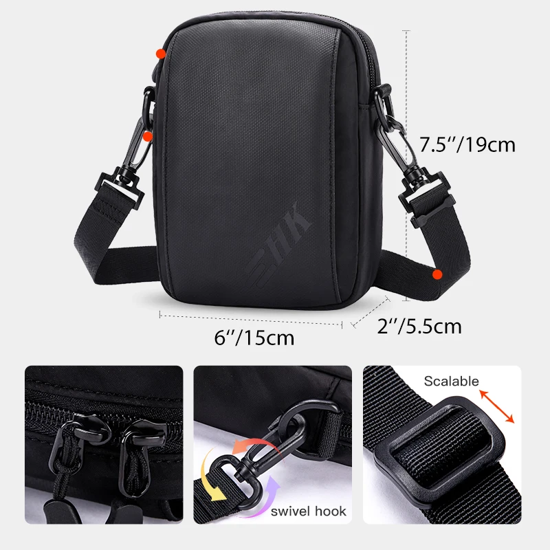 Hk Casual Mannen Schoudertas Waterdichte Vintage Crossbody Tassen Hoge Kwaliteit Mannelijke Handtas Capaciteit Mannen Messenger Bags Nieuwe Zak