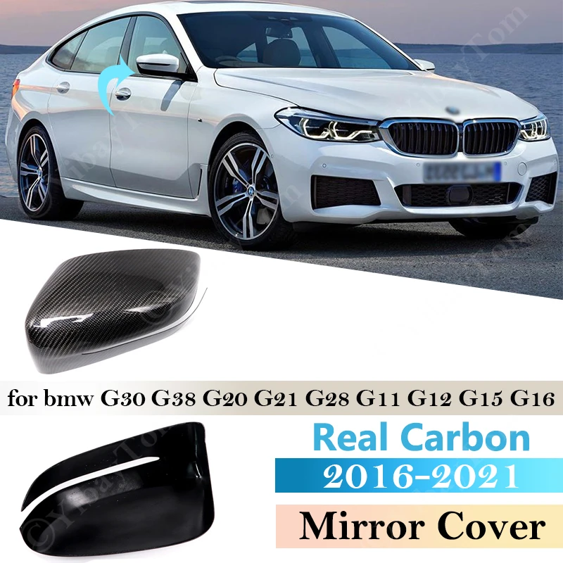 

Real Carbon Fiber Caps For BMW G30 G38 G20 G21 G11 G12 G15 G16 G28 Add on Body Side Rear View Mirror Cover 2018 2019 2020 2021