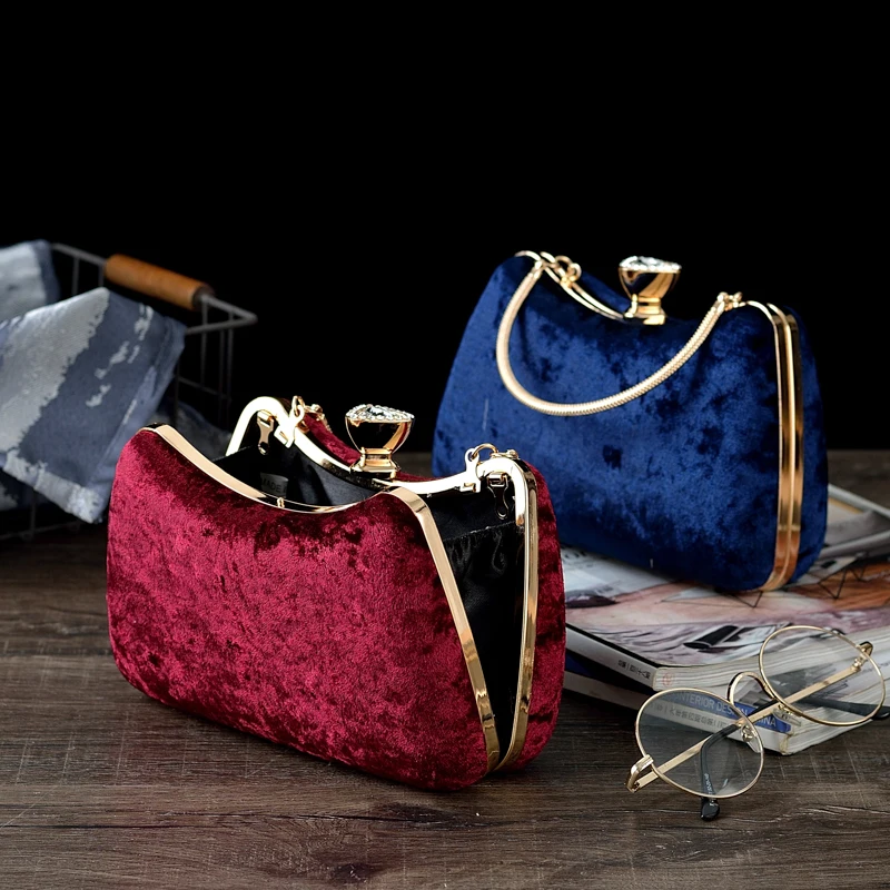 Women's Bags Velvet Evening Bag for Daily White / Black / Red   / Royal Blue/Wedding Bag