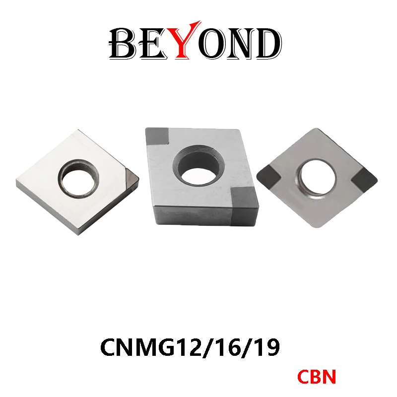 BEYOND 1pcs CBN CNMG 120404 120408 CNMG120402 CNMG120404 CNMG120408 CNMG120412 Diamond Boron Nitride Lathe Cutter High Hardness