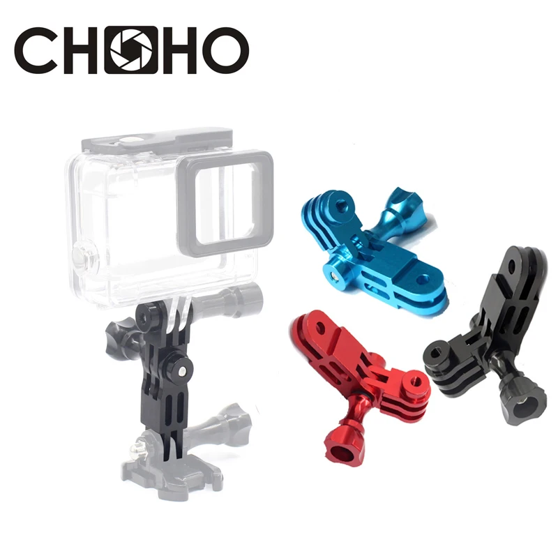 For Gopro 13 12 Accessories Aluminium Mount 3 Way Arm CNC 3-way Pivot Extension + Screw for Go Pro DJI OSMO Action Camera