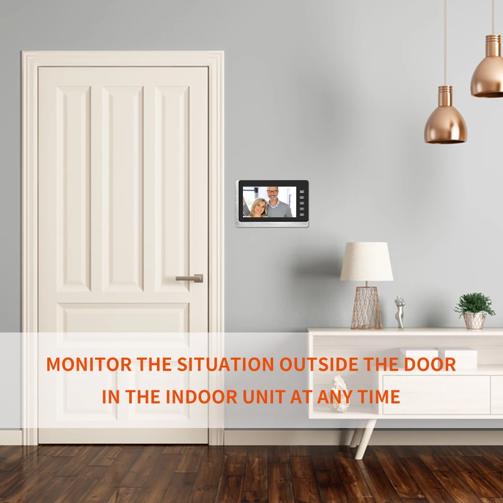 Video Door Intercom Entry System Kit WOLILIWO Wired Video Doorbell Phone Rainproof Call Panel IR Camera for Home Security