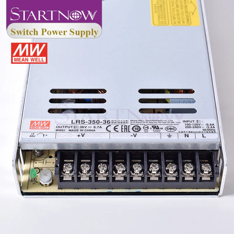 Startnow LRS-350-36 Switch Power Supply for Laser Controller Original MW Taiwan Meanwell Switching Power Supply 24V 36V 48V 350W