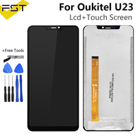 Black 6.18''For Oukitel U23 LCD Display+Touch Screen Screen Digitizer Assembly Repair Parts+Tools +Adhesive