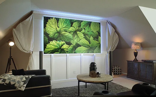 ALR Projektor Bildschirm 200 "16:9 Umgebungs Licht Reflexion Bildschirm Schwarz Festen Rahmen 4K Anti-Licht Projektion Bildschirm – Detail 11