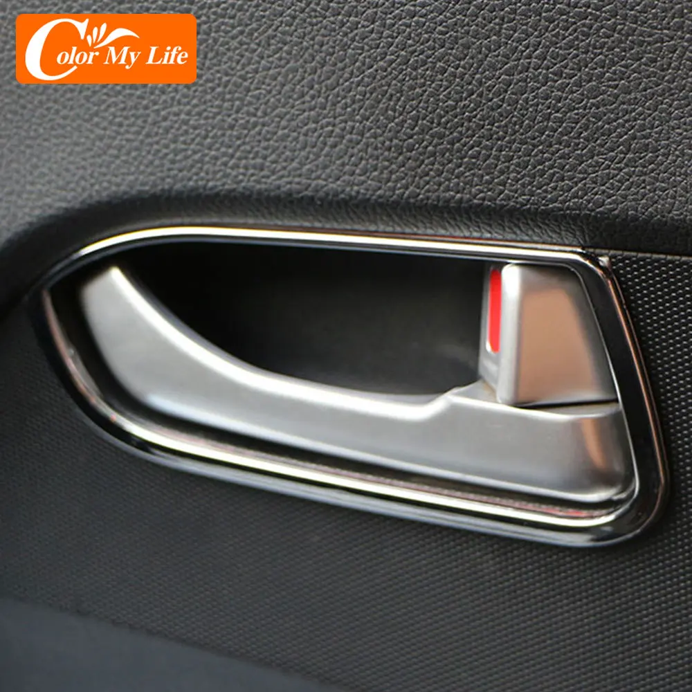 4Pcs/Set Interior Car Door Handle Circle Decoration Cover Trim Sticker for Kia Sportage SL 3 R Sportage3 2011 - 2015 Protector