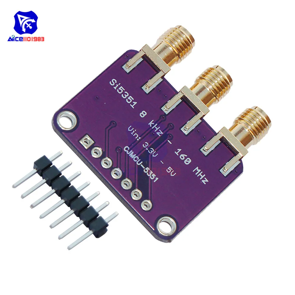 CJMCU-5351  Si5351 Clock Generator Breakout Board 8KHz to 160MHz 3-5VDC for Arduino I2C 25MHz Controller