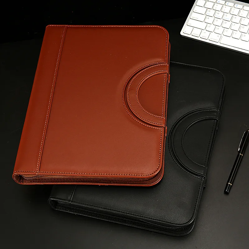 A4 Fichario Binder Document File Folder Ring Cabinet Case Manager Padfolio Business Organizer Holder Zipper Office Briefcase Bag